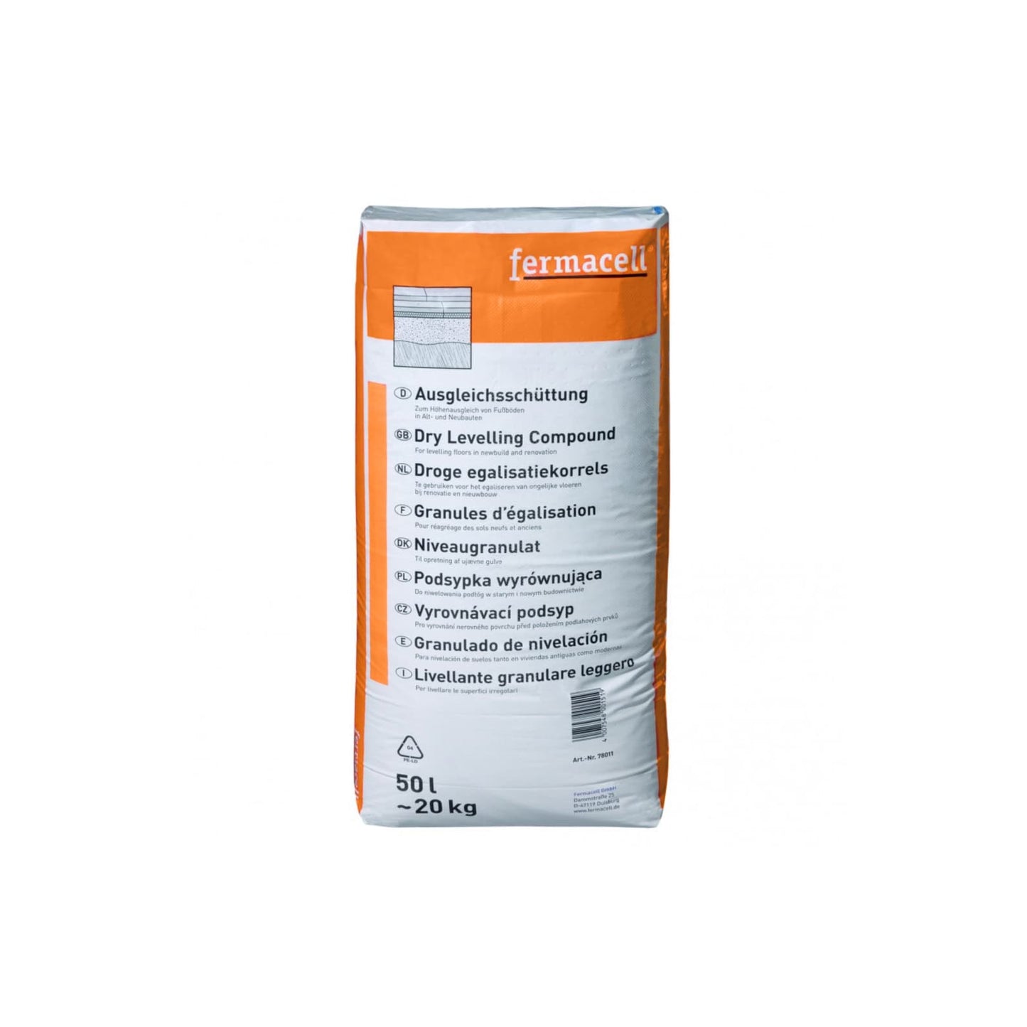 Fermacell droge egalisatiekorrels 50L