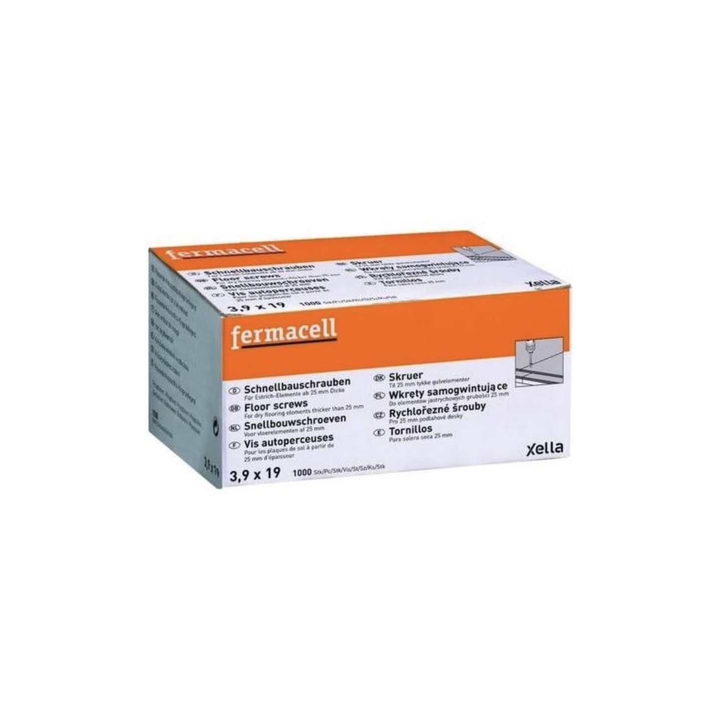 Fermacell schroeven 3,9x19mm 1000 stuks